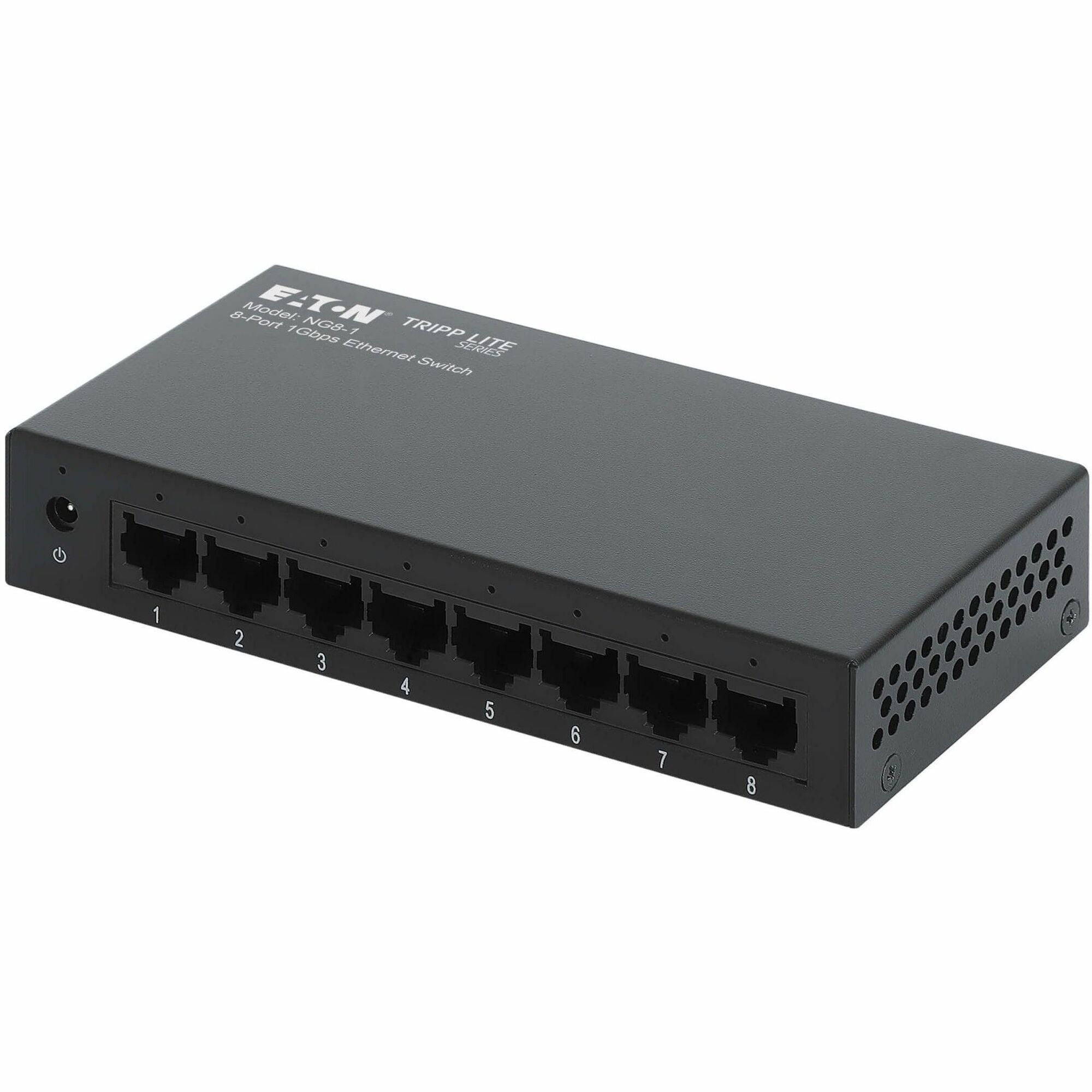 Eaton Tripp Lite Series 8-Port 10/100/1000 Mbps Desktop Gigabit Ethernet Unmanaged Switch, Metal Enclosure - NG8-1