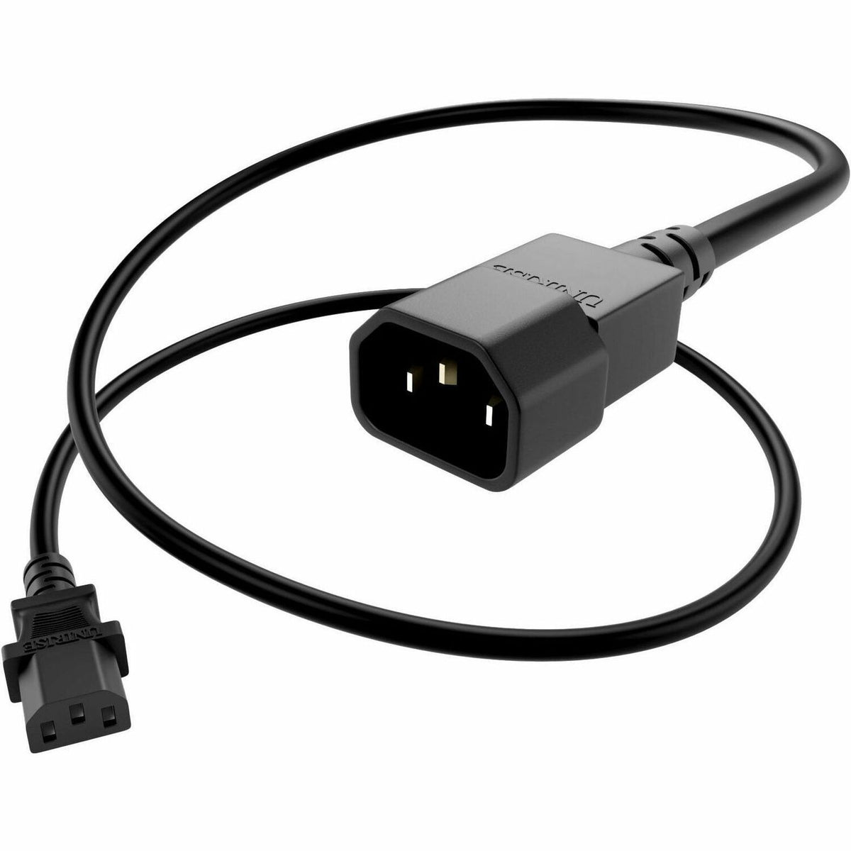 UNC Group C13 to C14 Power Cord, 10amp, SJT, 18awg - PWCD-C13C14-10A-08F-BLK