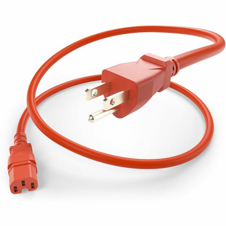 UNC Group 5/15P to C15 Power Cord, 15amp, 14awg - PWCD-515PC15-15A-08F-RED