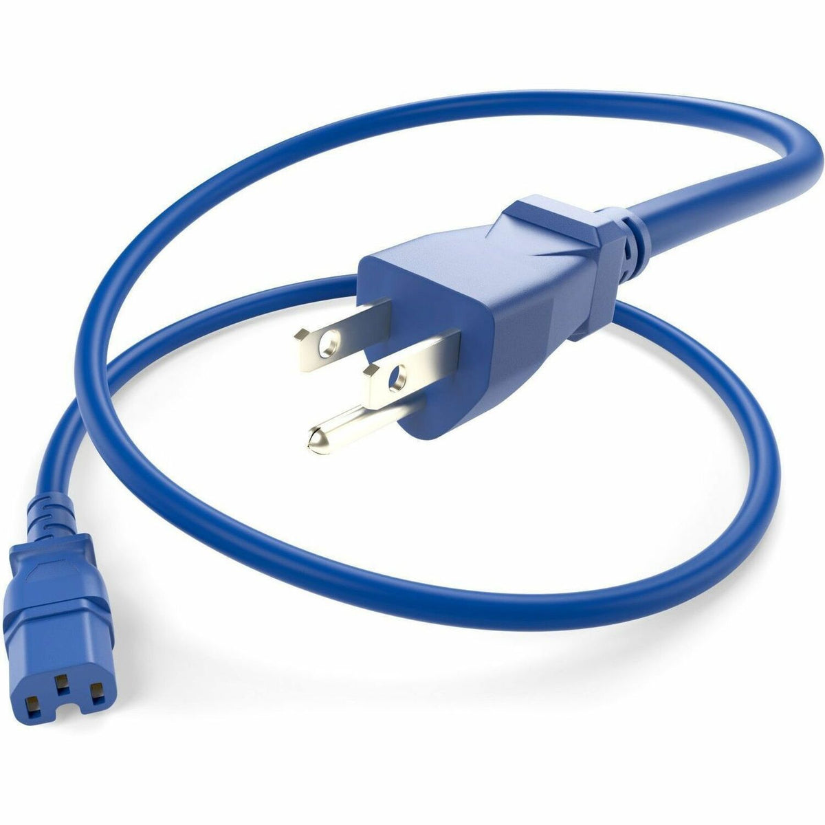 UNC Group 5/15P to C15 Power Cord, 15amp, 14awg - PWCD-515PC15-15A-02F-BLU