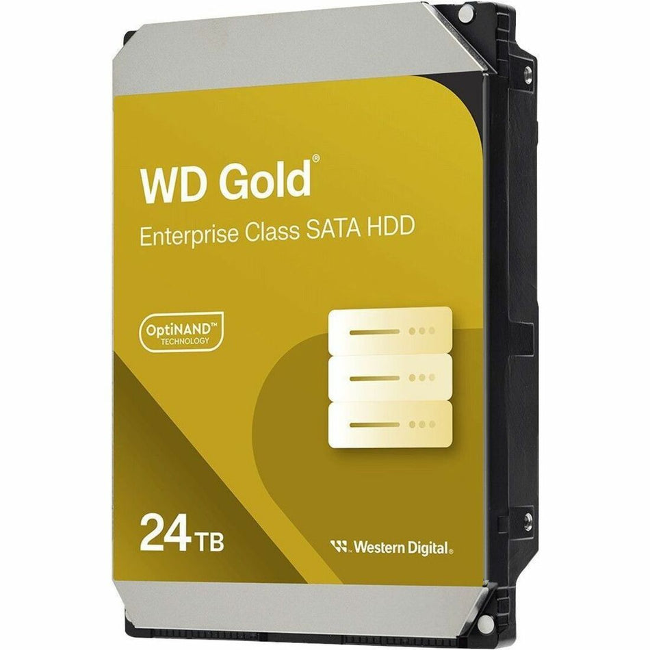 WD Gold WD242KRYZ 24 TB Hard Drive - 3.5" Internal - SATA (SATA/600) - Conventional Magnetic Recording (CMR) Method - WD242KRYZ