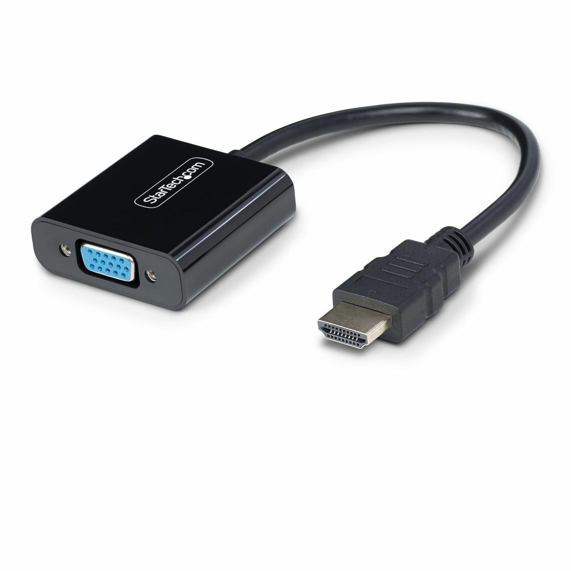 StarTech.com HDMI to VGA Adapter, Active Video Converter For Laptop/Desktop, 1920x1080 (1080p), HDMI Source to VGA Monitor/Display - HD2VGAE3