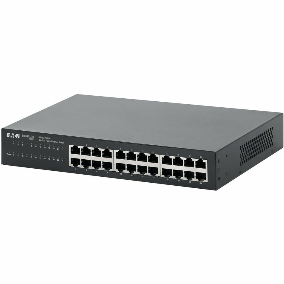 Eaton Tripp Lite Series 24-Port 10/100/1000 Mbps Desktop Gigabit Ethernet Unmanaged Switch, Metal Enclosure - NG24-1