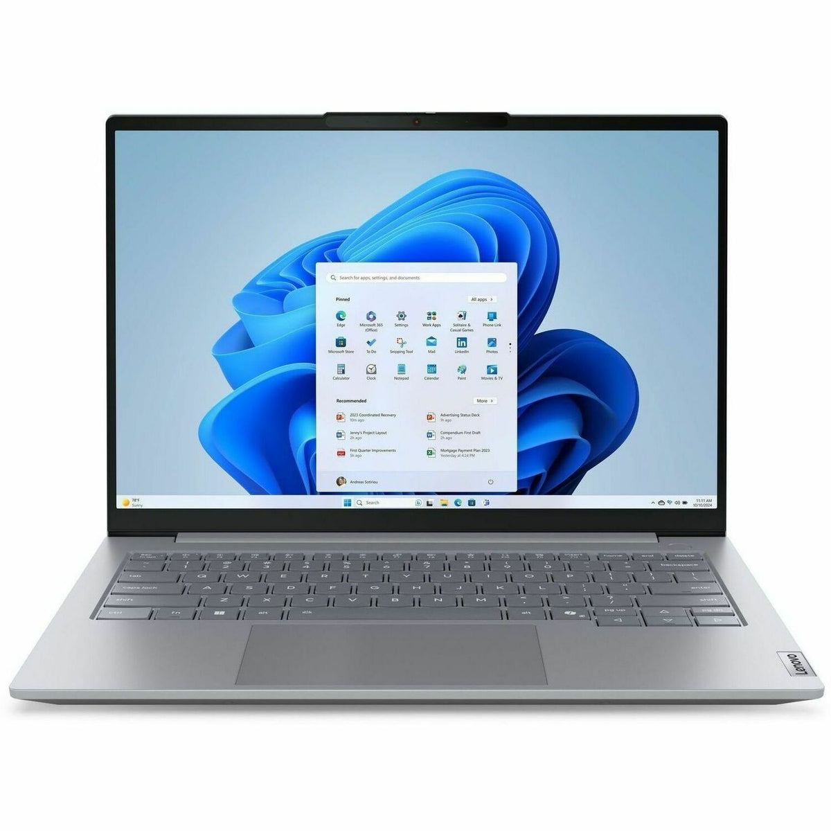 Lenovo ThinkBook 16 G8 IRL 21SH0002US 16" Touchscreen Notebook - WUXGA - 60 Hz - Intel Core 7 240H - 16 GB - 512 GB SSD - English Keyboard - Arctic Gray - 21SH0002US