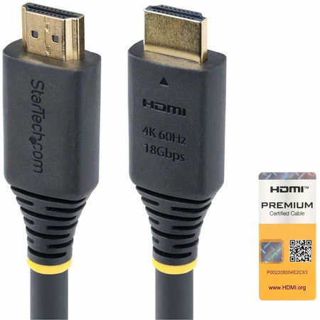 StarTech.com 25ft (7.6m) Premium Certified High Speed HDMI Cable, 4K 60Hz/1440p 144Hz, 18Gbps, UHD HDMI 2.0 Cord, TPE Jacket - HDMI2-CABLE-4K60-25F