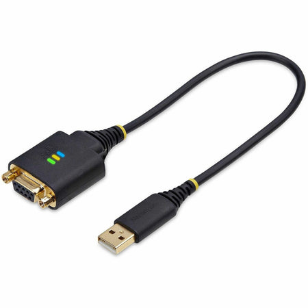 StarTech.com 1ft/30cm USB to Null Modem Serial Adapter Cable, COM Retention, FTDI, RS232, Changeable DB9 Nuts/Screws, Windows/macOS/Linux - 1P1FFCN-USB-SERIAL