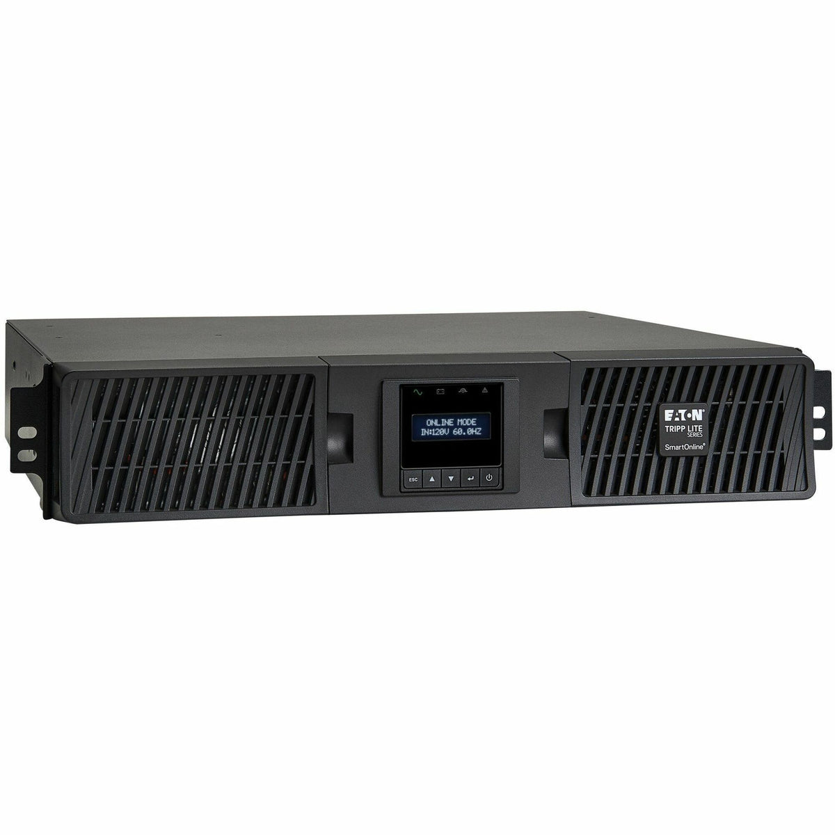 Eaton Tripp Lite Series SmartOnline 2000VA 1800W 120V Double-Conversion Sine Wave UPS - 7 Outlets, Extended Run, Network Card Option, LCD, USB, DB9, 2U Rack/Tower, TAA - SU2200RTXLCD2UTAA