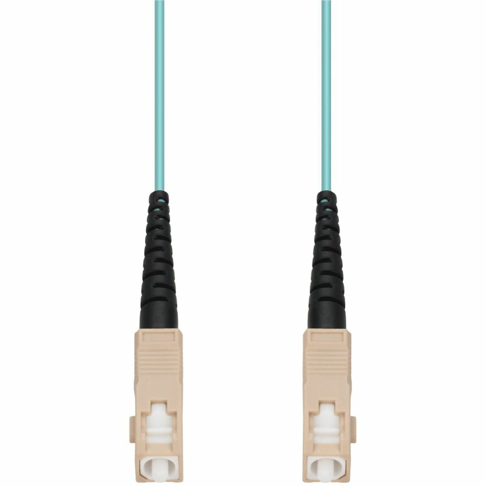 AddOn 55m SC to SC Aqua OM4 Simplex OFNR (Riser-Rated) Fiber Patch Cable - ADD-SC-SC-55MS5OM4