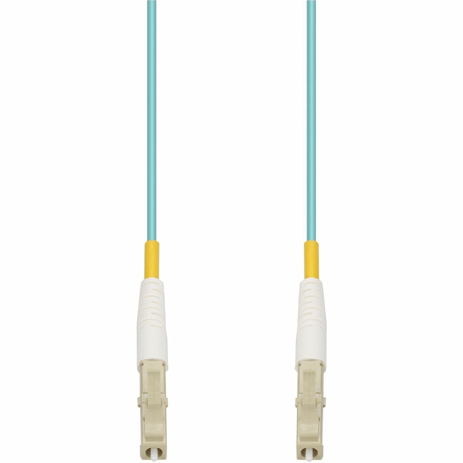 AddOn 50m LC to LC Aqua OM4 Simplex OFNR (Riser-Rated) Fiber Patch Cable - ADD-LC-LC-50MS5OM4