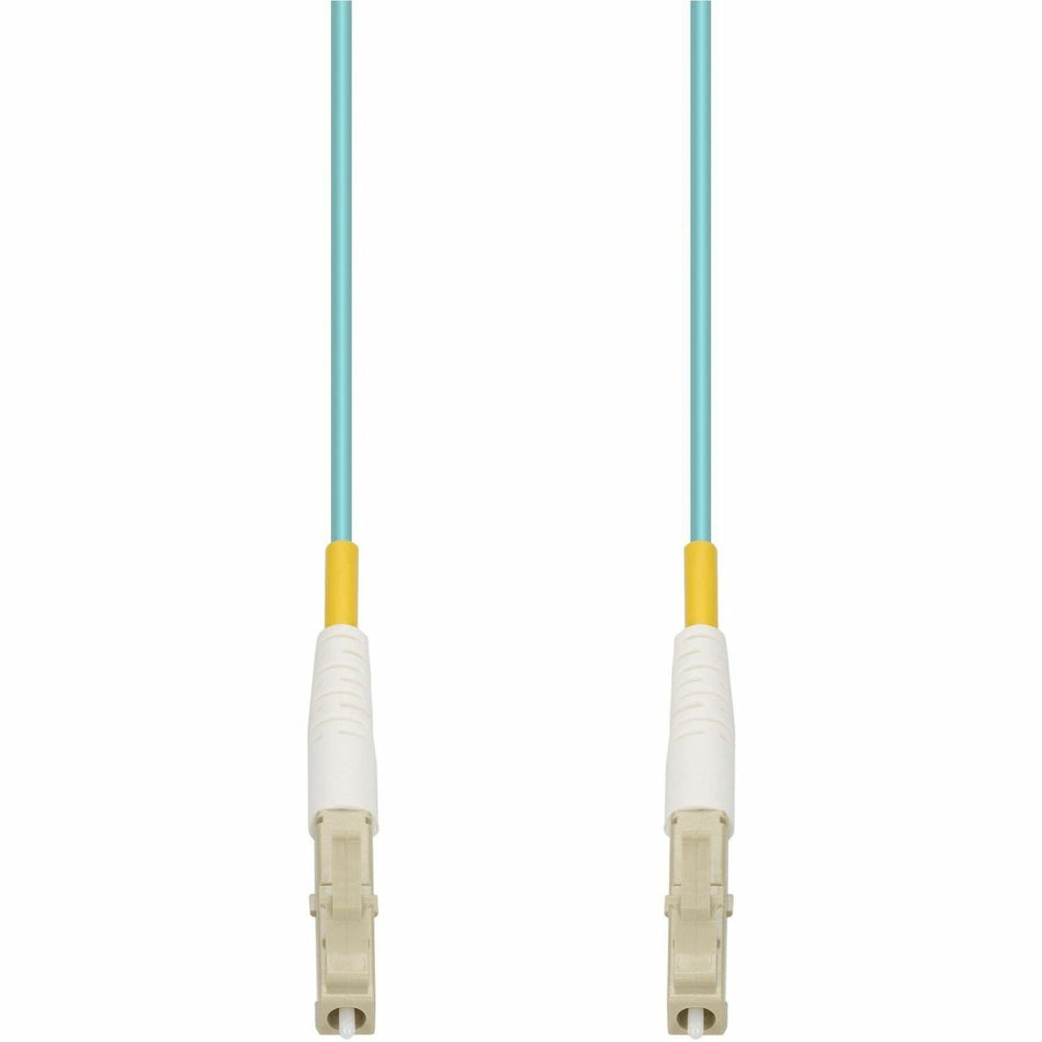 AddOn 50m LC to LC Aqua OM4 Simplex OFNR (Riser-Rated) Fiber Patch Cable - ADD-LC-LC-50MS5OM4