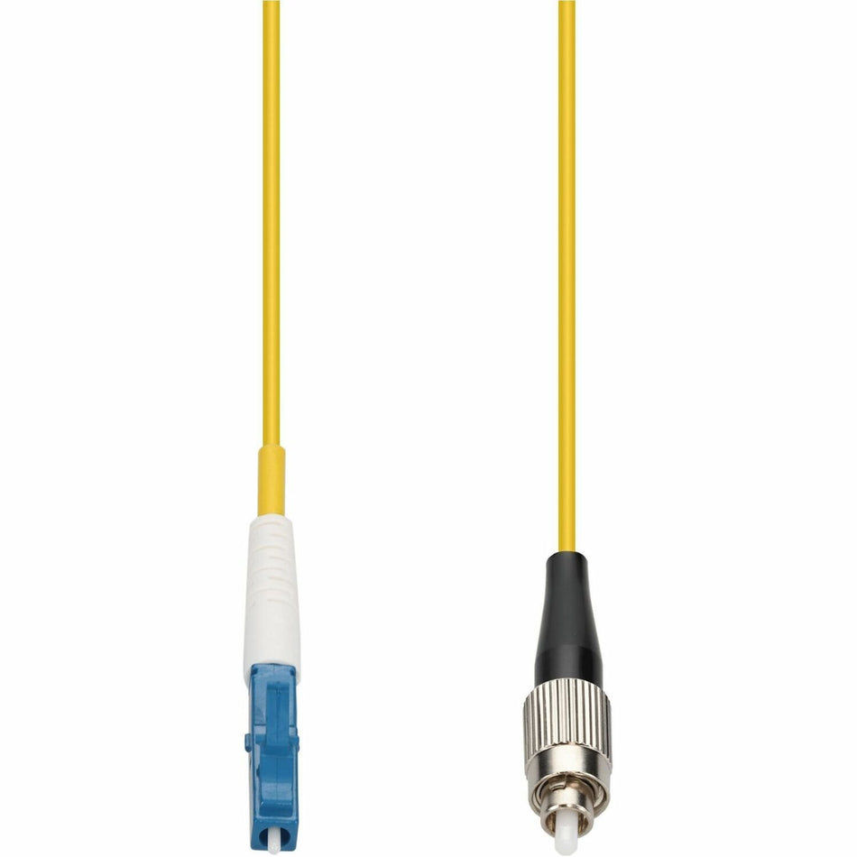 AddOn 85m LC to FC Yellow OS2 Simplex OFNP (Plenum-Rated) SMF Fiber Patch Cable - ADD-LC-FC-85MS9SMFP