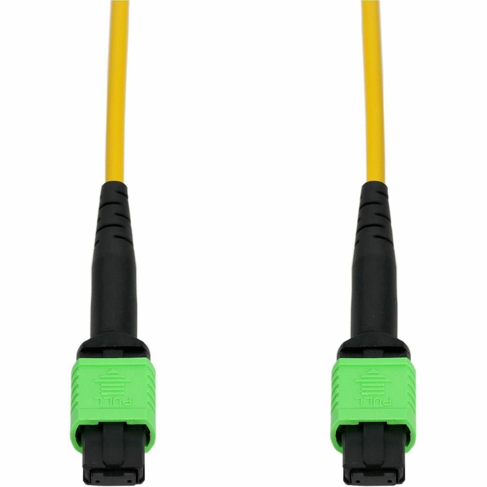 AddOn 2m MPO/APC to MPO/APC Yellow OS2 OFNR (Riser-Rated) 12-Strand SMF Type-A (Straight) Fiber Patch Cable - ADD-MPOMPO-2M9SMFS