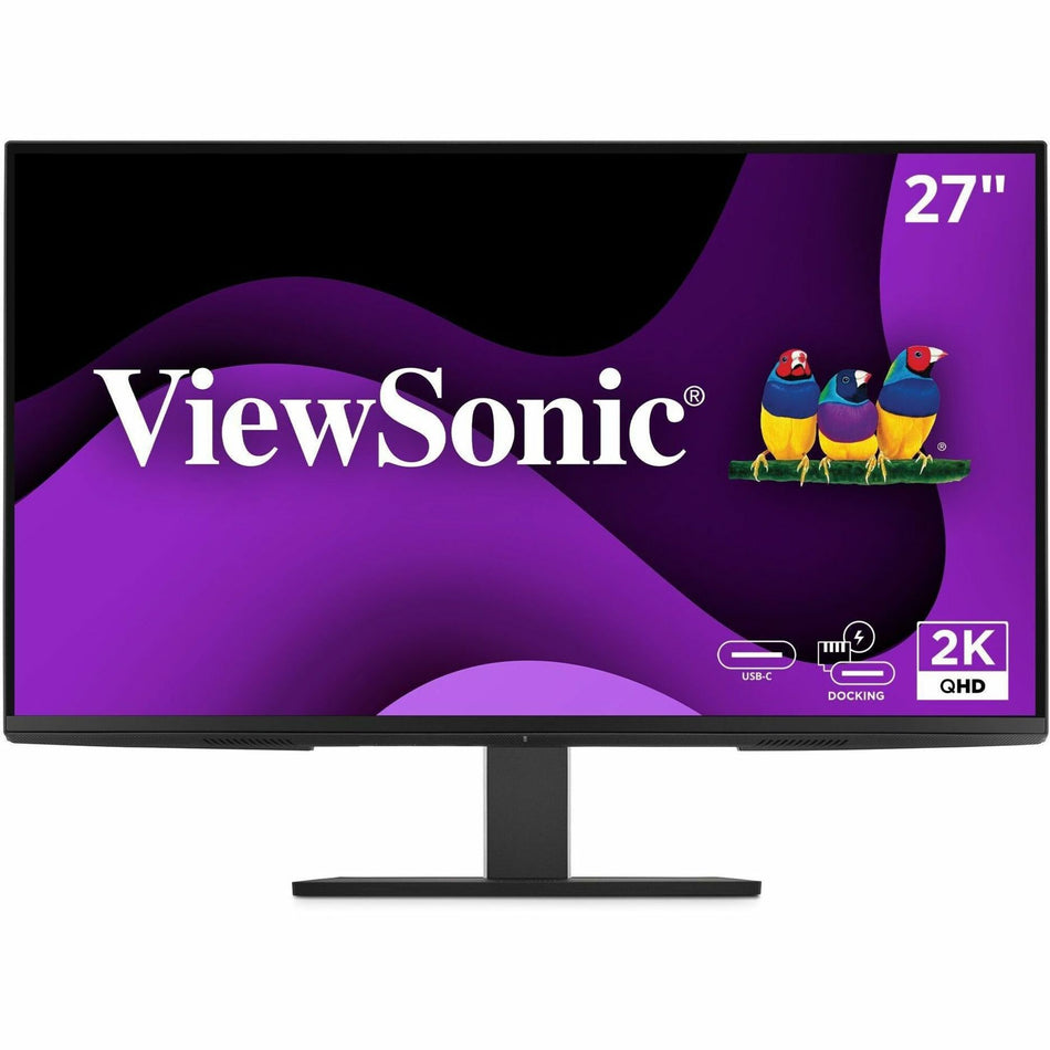 ViewSonic VG2758-2K 27 Inch 1440p IPS Docking Monitor with Advanced Ergonomics, 100W USB C, 5-port USB Hub, HDMI, DisplayPort, and Daisy Chain for Home and Office - VG2758-2K