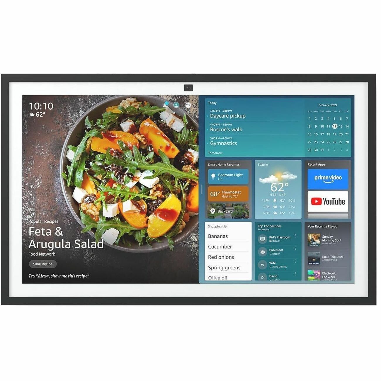 Amazon Echo Show 21 Smart Home Assistant - Alexa - IEEE 802.11a/b/g/n/ac - ZigBee - Bluetooth - USB - B0CDWWS127