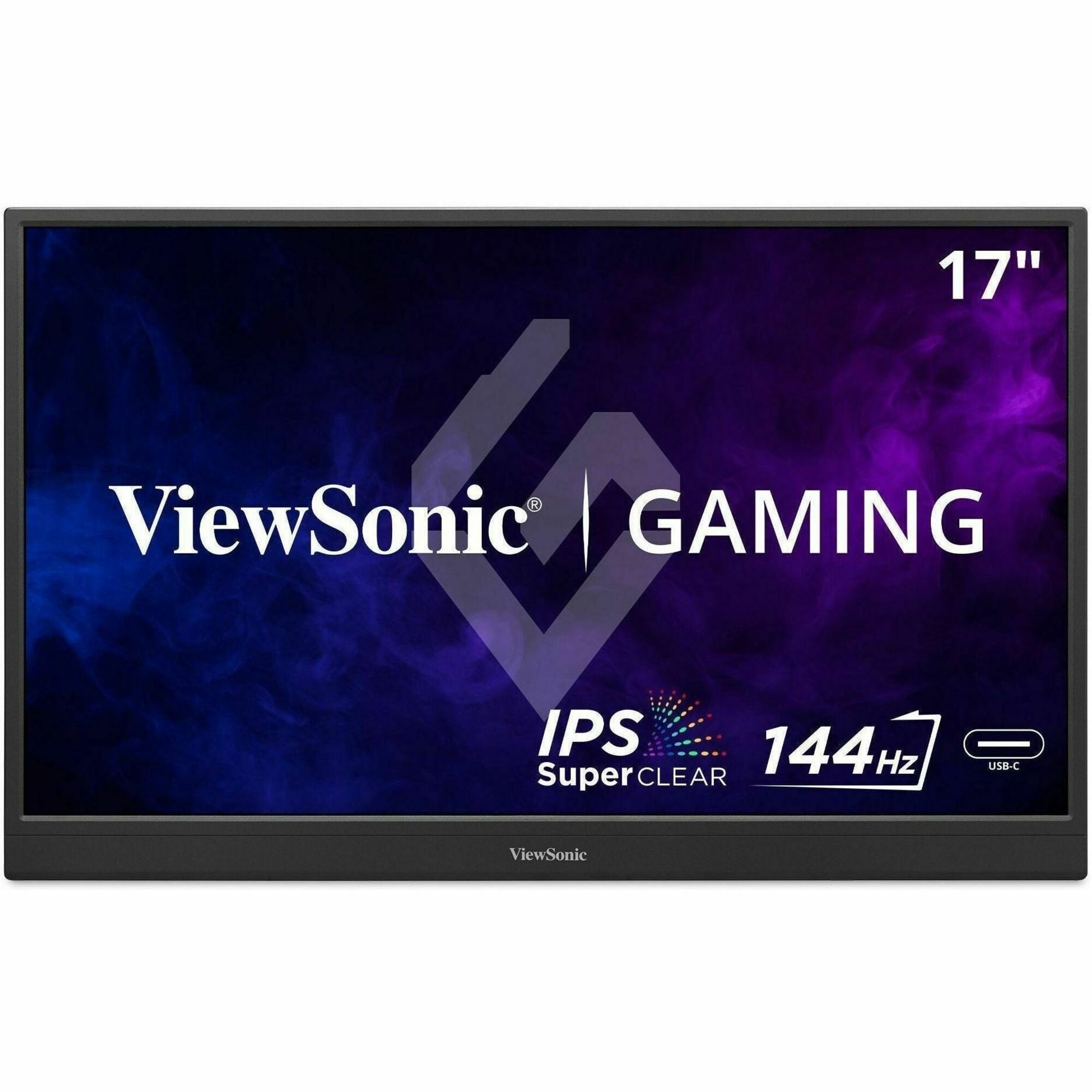 ViewSonic VX1754 17 Inch 1080p IPS Portable Gaming Monitor with 144Hz, AMD FreeSync, 2 Way Powered 60W USB C, Mini HDMI, and Built-in Stand with Protective Cover - VX1754