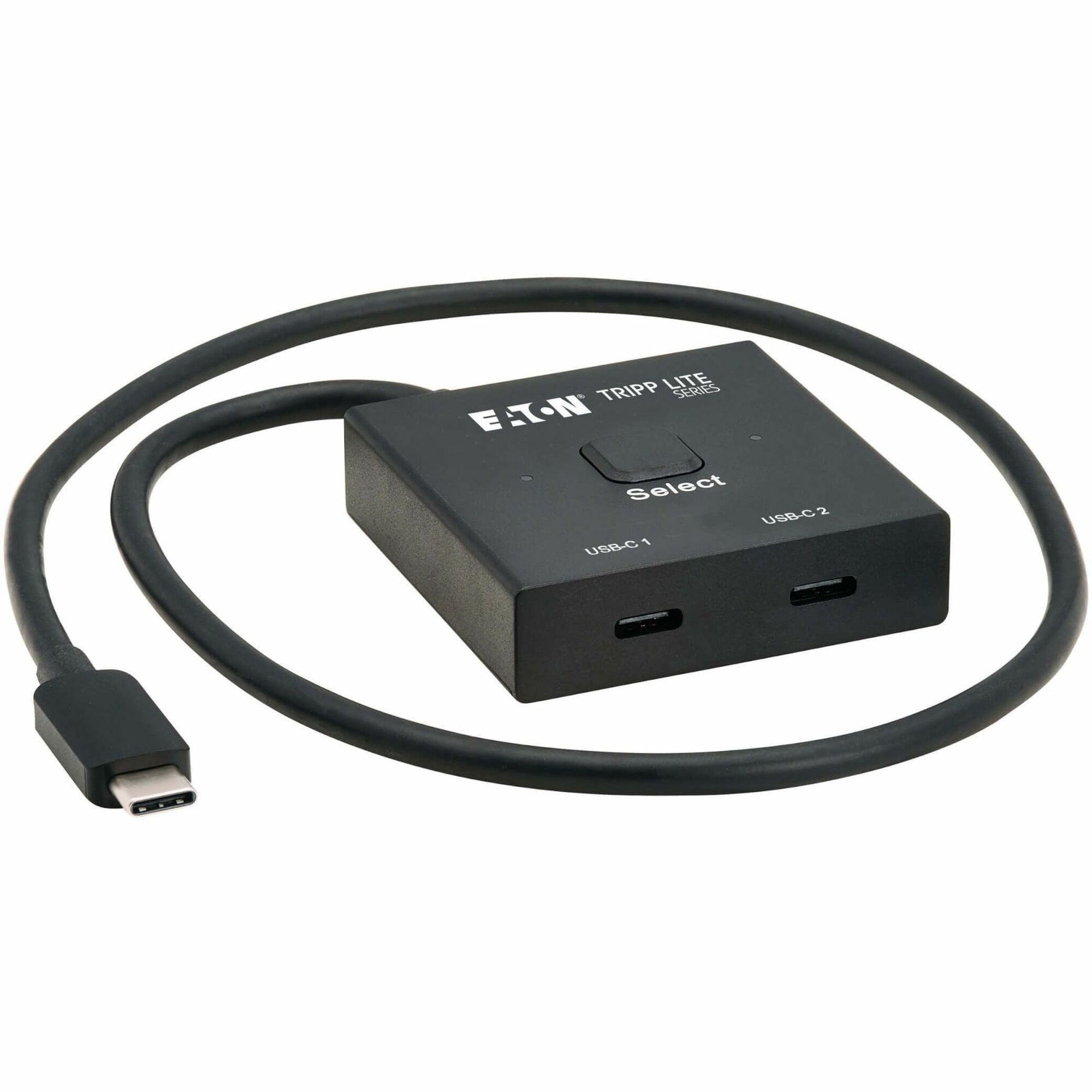 Eaton Tripp Lite Series 2x1 Bi-Directional USB-C Switch - 8K 60 Hz Video, HDCP Passthrough, USB 3.2 Gen 2, 100W PD Charging, Black - U415-002-BDS