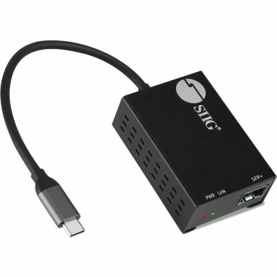 SIIG USB-C to SFP Fiber Gigabit Ethernet Adapter - TAA compliant - JU-NE0D11-S1
