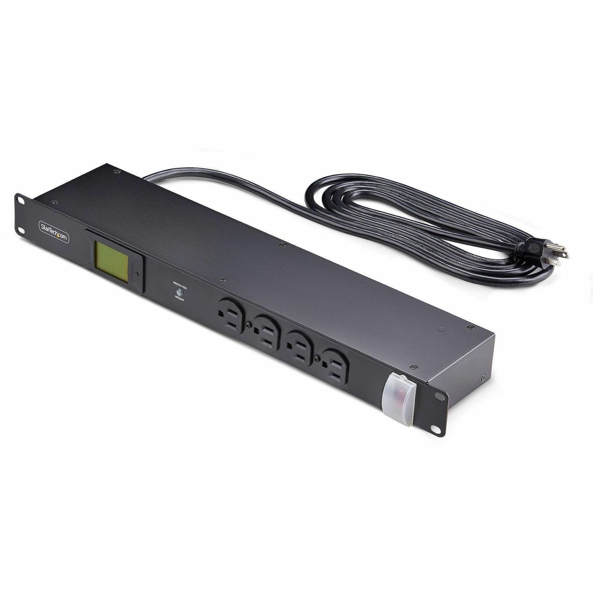 StarTech.com 16-Outlet Horizontal Rack Mount Metered PDU, 1U Server Power Strip w/Surge Protector, 125V/15A, 8ft (2.4m) Power Cord, TAA - 16NM8-RACK-MOUNT-PDU