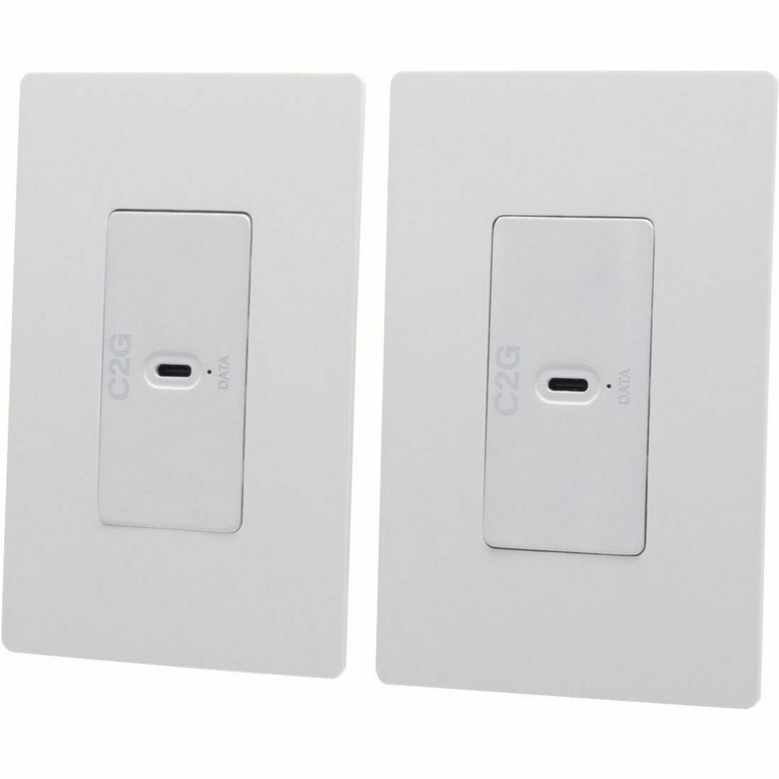 C2G Superbooster 1-Port USB over Cat6a Wall Plate to Wall Plate Extender Kit - USB 3.2 Gen1 (5Gbps) - C2G54268