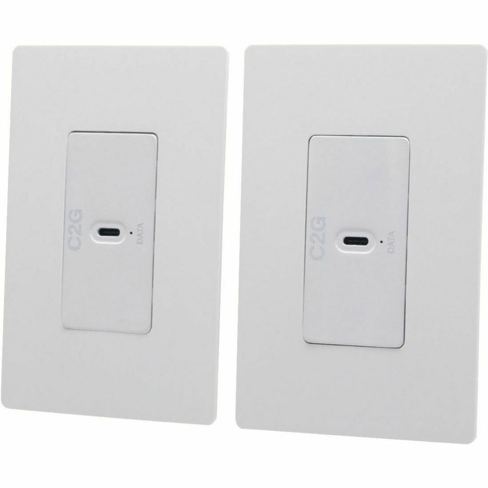 C2G Superbooster 1-Port USB over Cat6a Wall Plate to Wall Plate Extender Kit - USB 3.2 Gen1 (5Gbps) - C2G54268