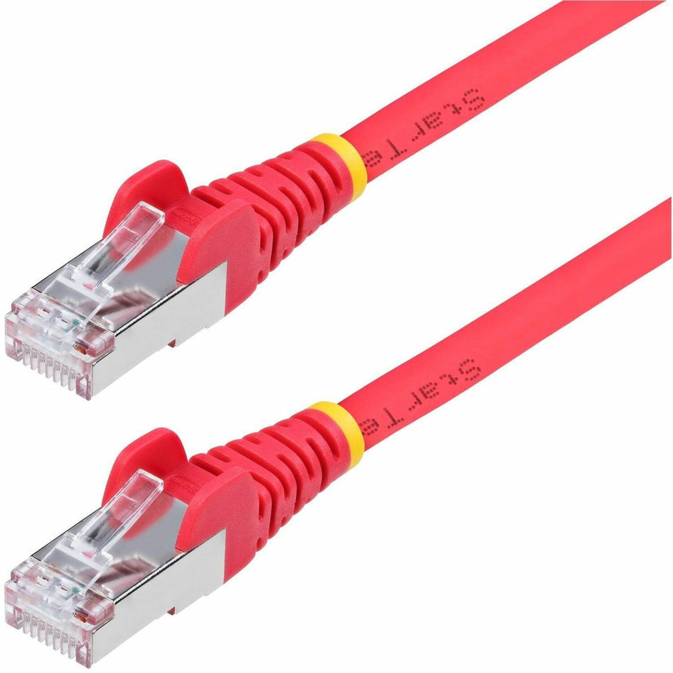 StarTech.com 10ft Red CAT6a Ethernet Cable, Snagless RJ45, 10G, 100W PoE, S/FTP, LSZH, 27AWG Bare Copper, 500MHz, Shielded Network Patch Cord - NLRD-10F-CAT6A-PATCH
