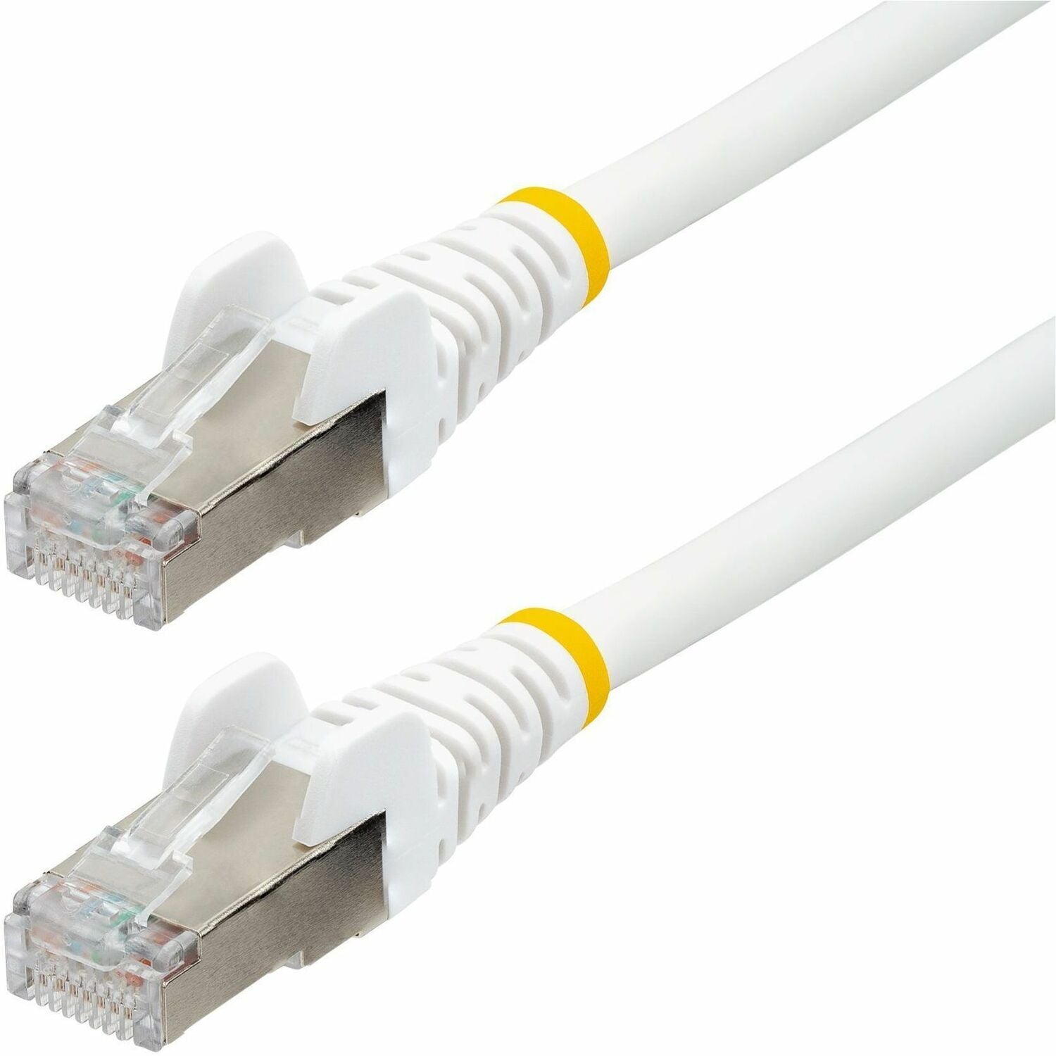 StarTech.com 50ft White CAT6a Ethernet Cable, Snagless RJ45, 10G, 100W PoE, S/FTP, LSZH, 27AWG Pure Copper, 500MHz, Shielded Network Cord - NLWH-50F-CAT6A-PATCH