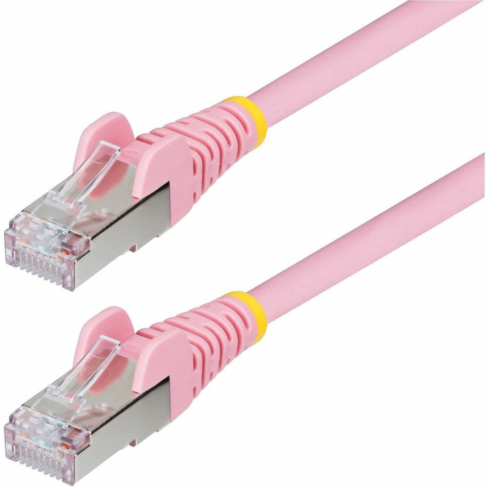 StarTech.com 25ft Pink CAT6a Ethernet Cable, Snagless RJ45, 10G, 100W PoE, S/FTP, LSZH, 27AWG Bare Copper, 500MHz, Shielded Network Cord - NLPN-25F-CAT6A-PATCH