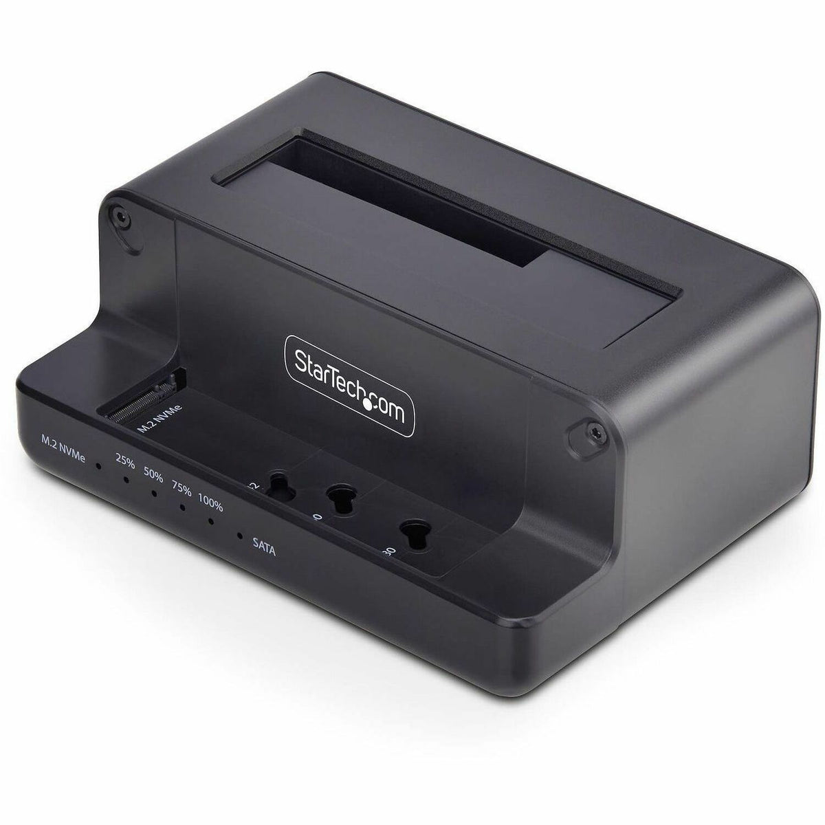 StarTech.com M.2 NVMe to 2.5/3.5" SATA Drive Duplicator, Dual Bay Standalone Cloner/Dock, Bidirectional NVMe to SATA/SATA to NVMe, TAA - N2-M2-SSD-DUPLICATOR