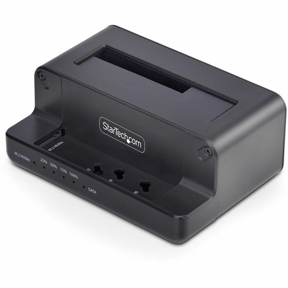 StarTech.com M.2 NVMe to 2.5/3.5" SATA Drive Duplicator, Dual Bay Standalone Cloner/Dock, Bidirectional NVMe to SATA/SATA to NVMe, TAA - N2-M2-SSD-DUPLICATOR