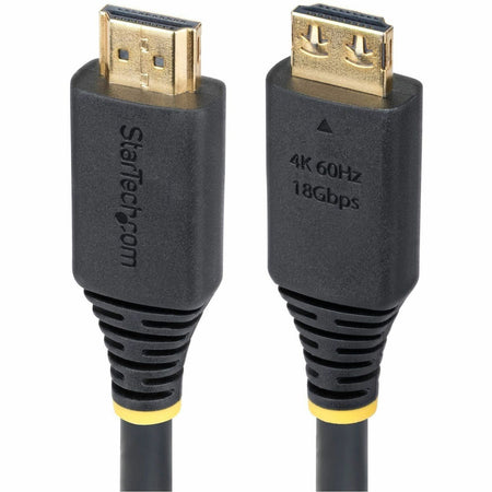 StarTech.com 10ft (3m) High Speed HDMI Cable with Gripping Connectors, 4K 60Hz/1440p 144Hz, 18Gbps, UHD HDMI 2.0 Cord, TPE Jacket - HDMI2-CABLE-GRIP-10F