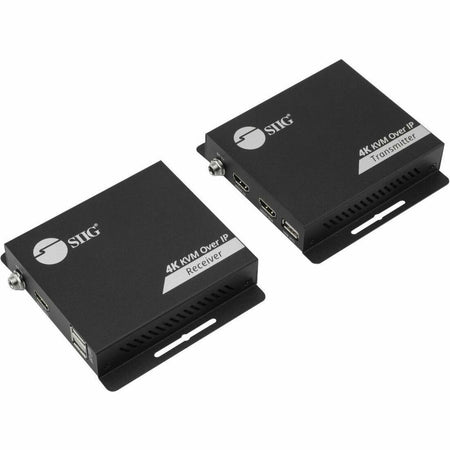 SIIG HDMI 4K30Hz KVM Over IP Extender - 120m(394ft) - Over IP KVM Extender - One to Many - HDMI Loop-out - Downscaler - Low-latency - CE-H27R11-S1