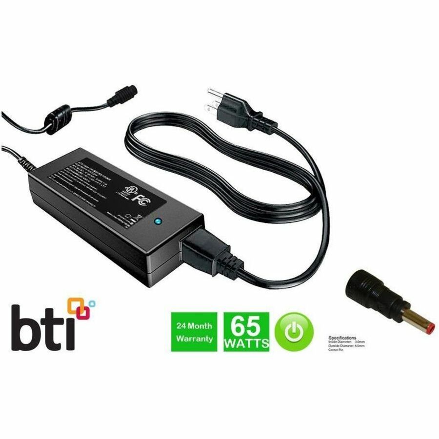 BTI 492-BDBZ-BTI 19V 65W AC ADAPTER DELL INSPIRON 14 3000 (3480), 14 3000 (3481), 14 3000 (3490), 14 3000 (3493), 14 5000 (5400) 2-in-1, 14 5000 (5401) - 492-BDBZ-BTI