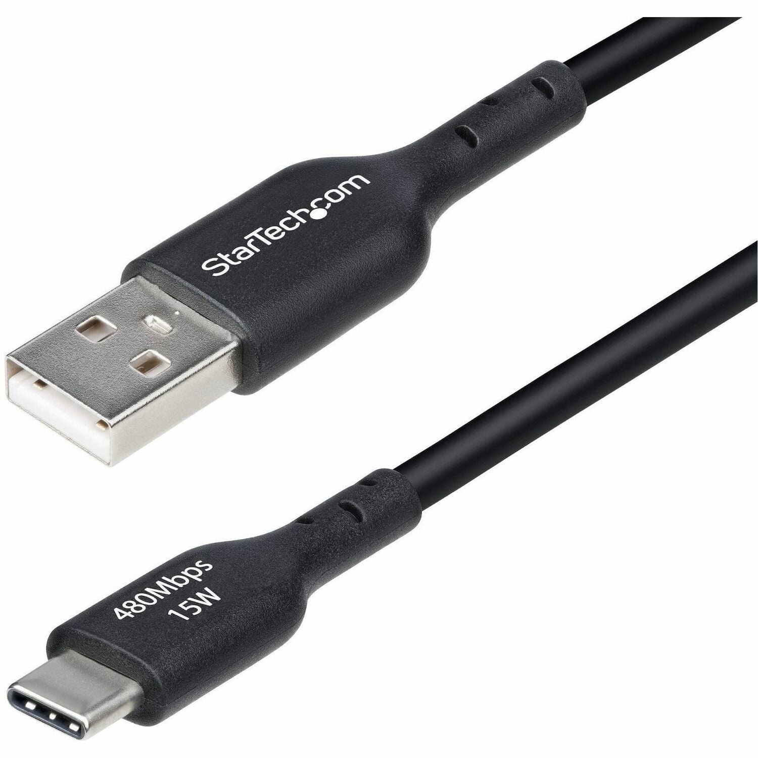 StarTech.com 10-Pack 6ft (1.8m) USB-A to USB-C Charging Cable, Charge & Sync, 3A, USB 2.0, TPE Jacket - Black USB Charging Cord - USB2AC6FBKE10PK