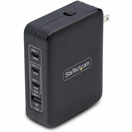 StarTech.com 140W USB-C Wall Charger, 3x USB-C/1x USB-A, PD 3.1 International GaN Power Adapter for MacBook Pro/Max/Dell XPS/Inspiron - 3114GCU-WALL-CHARGER