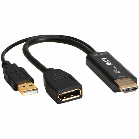 Eaton Tripp Lite Series HDMI to DisplayPort Active Converter (M/F) with USB Power, 4K 60 Hz, 7 in. (18 cm) - P130-06N-DP-4K6