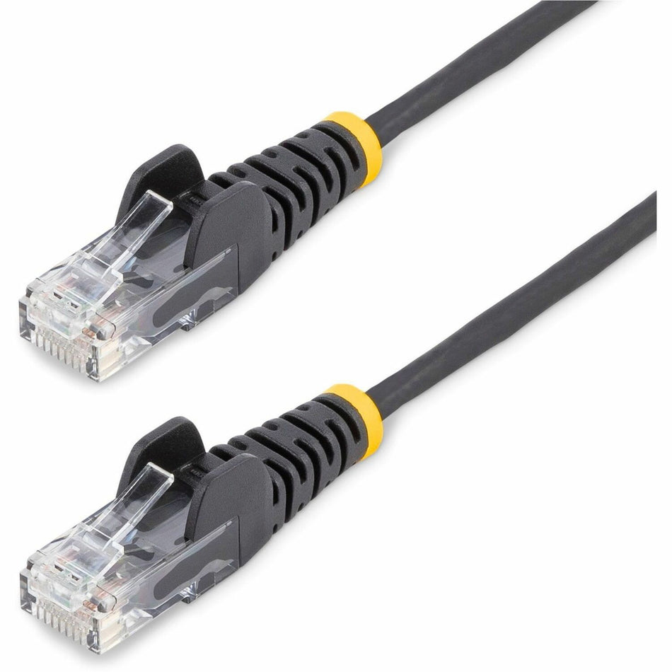 StarTech.com 20ft Black Slim CAT6 Ethernet Cable, Slim Snagless RJ45, UTP, LSZH, 28AWG Bare Copper, Slim Network Patch Cord, Fluke Tested - N6PAT20BLKS