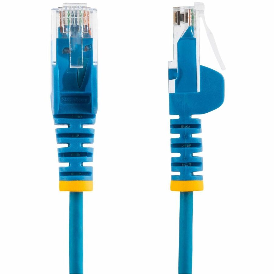 StarTech.com 2ft Blue Slim CAT6 Ethernet Cable, Slim Snagless RJ45, UTP, LSZH, 28AWG Bare Copper, Slim Network Patch Cord, Fluke Tested - N6PAT2BLS