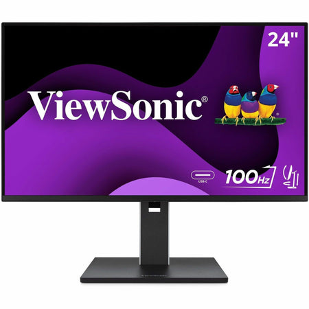 ViewSonic VG2452 24 Inch IPS 1080p Ergonomic Monitor with Tilt, Swivel, Pivot, Height Adjust, 100Hz, 5-Port USB Hub, HDMI, DisplayPort, and 65W USB C Inputs - VG2452
