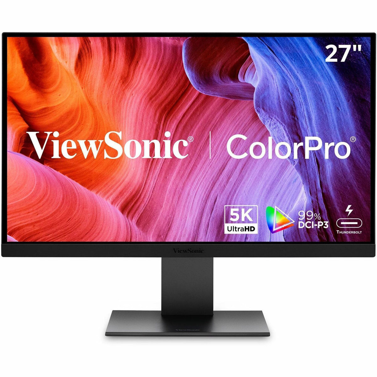 ViewSonic VP2788-5K 27 Inch 5K Mac-Ready Monitor with 100% sRGB, 99% DCI-P3, Pantone Validated, Advanced Ergonomics, Thunderbolt 4, USB Hub, HDMI, and DP for Home and Office - VP2788-5K