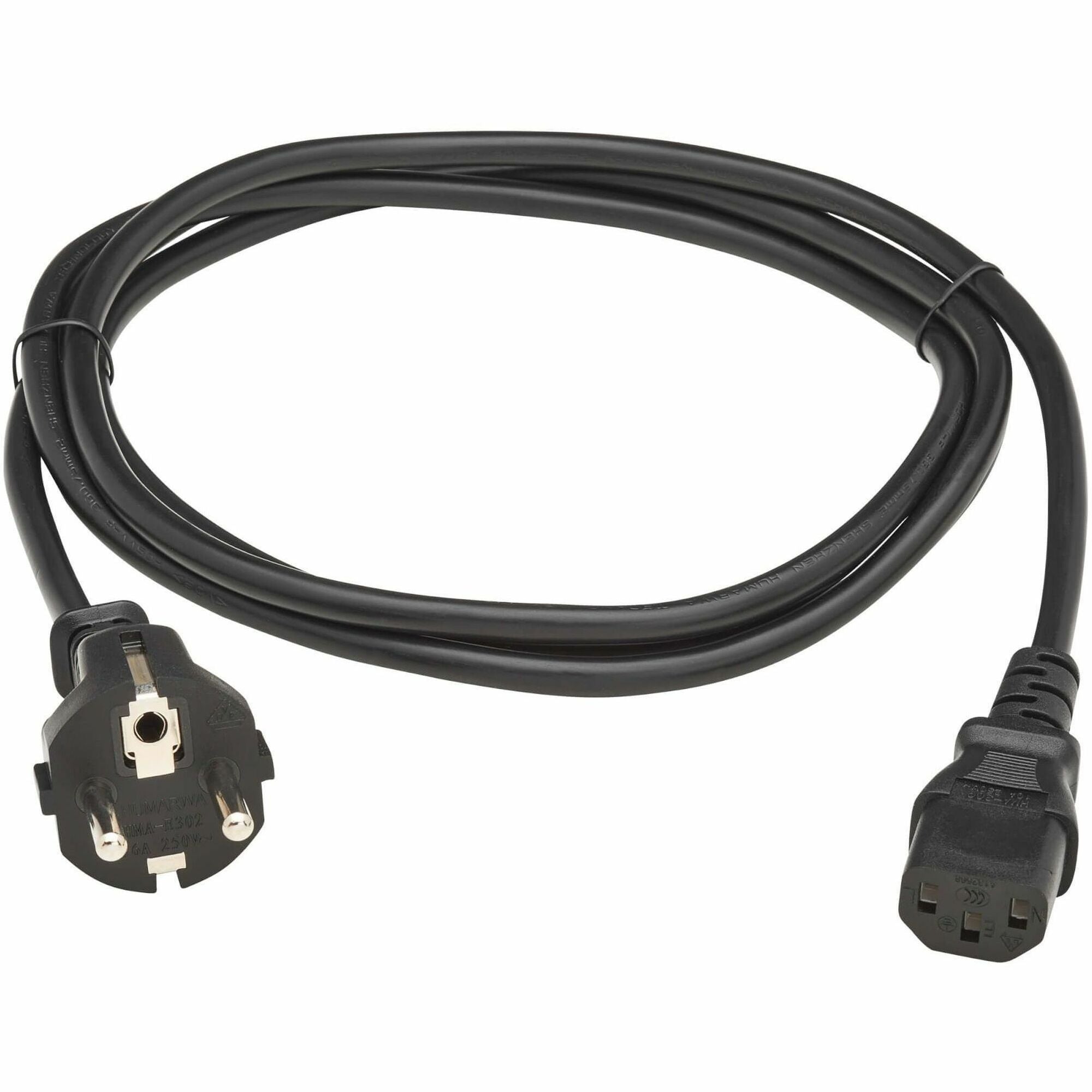 Eaton Tripp Lite Series PDU Power Cord, Schuko to C13 - 10A, 100-250V, H05VV-F, 2 m (6.6 ft.), Black - P05402MEU