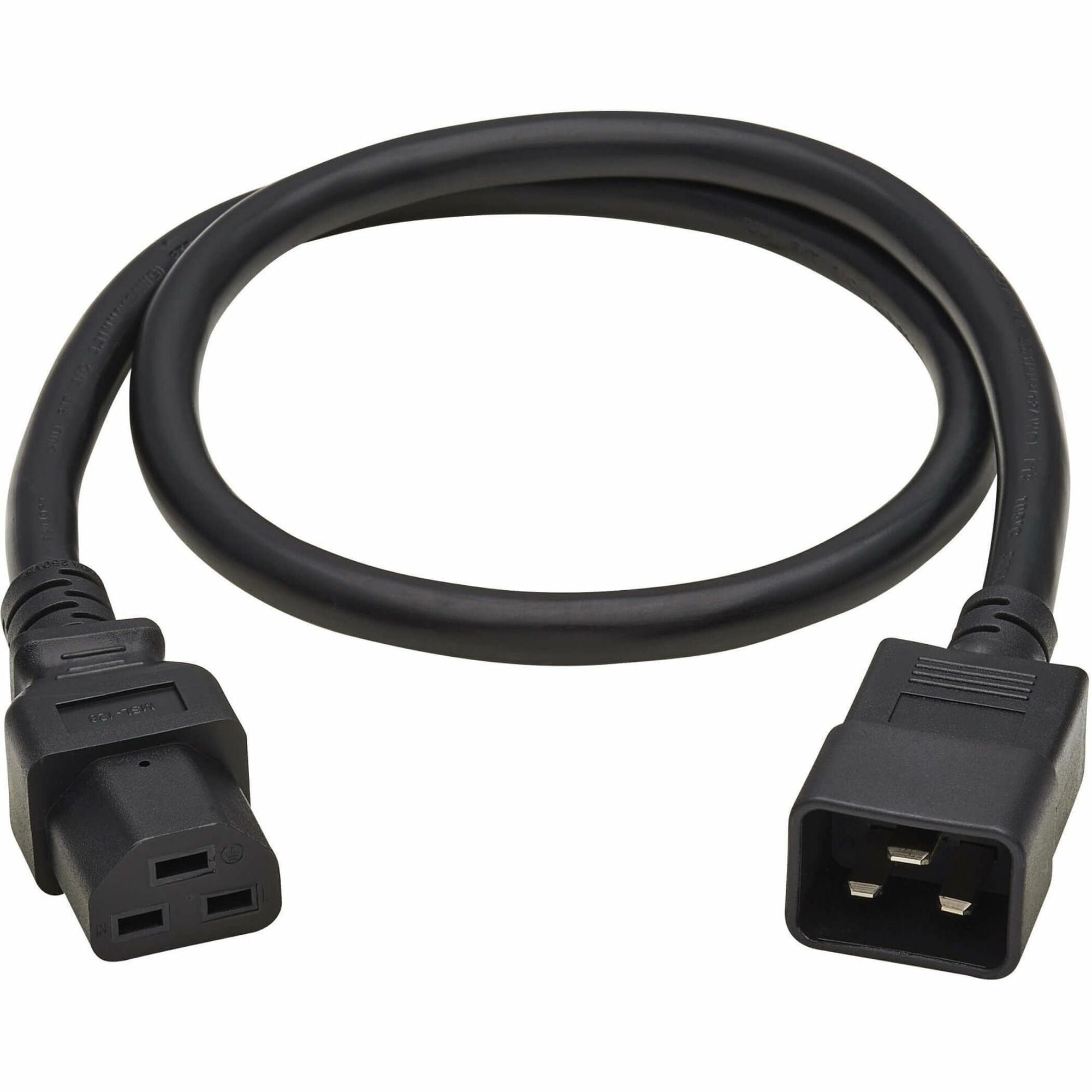 Eaton Tripp Lite Series Power Cord, C20 to C21 - Heavy-Duty, 20A, 250V, 12 AWG, 4 ft. (1.2 m), Black - P035-004