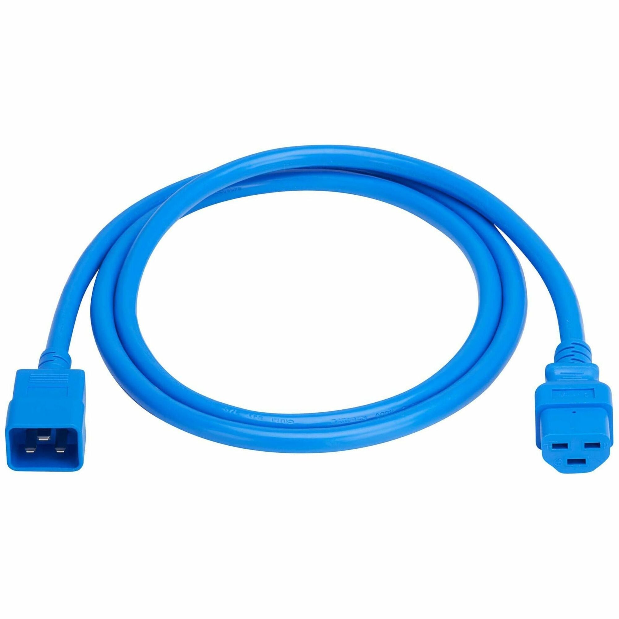Eaton Tripp Lite Series Power Cord, C20 to C21 - Heavy-Duty, 20A, 250V, 12 AWG, 6 ft. (1.8 m), Blue - P035-006-ABL