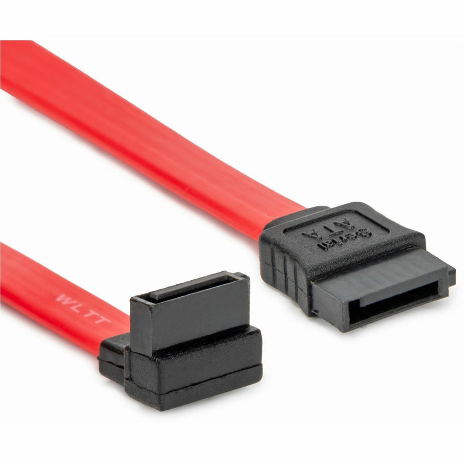 Rocstor 12in SATA to Left Angle SATA Serial ATA Cable - Y10C861-RD