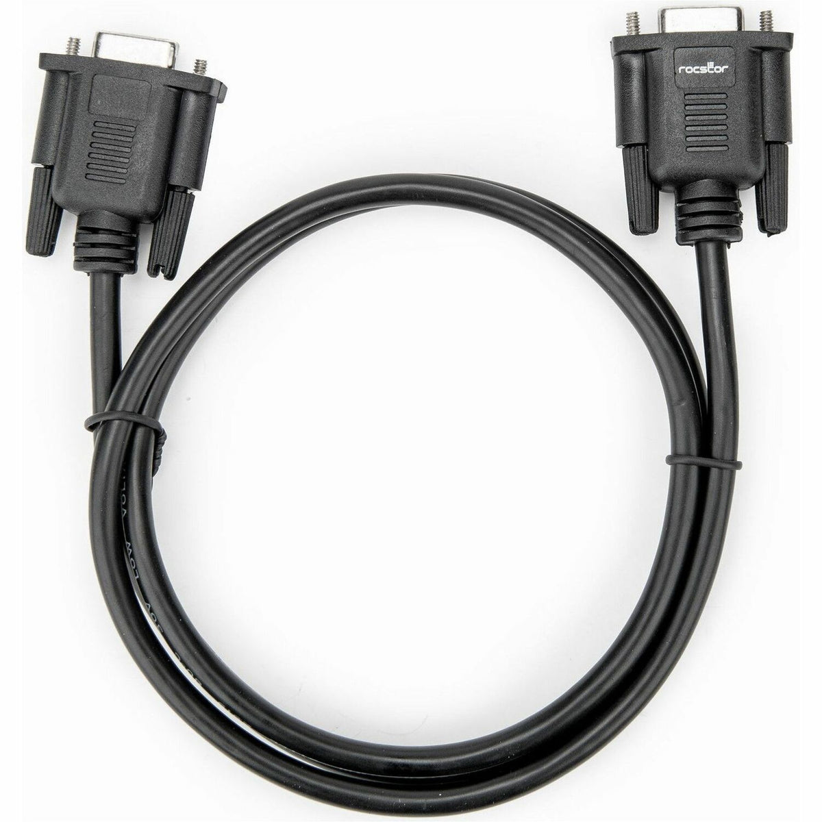 Rocstor 3.2ft Black DB9 RS232 Serial Null Modem Cable F/F - Y10C879-B1