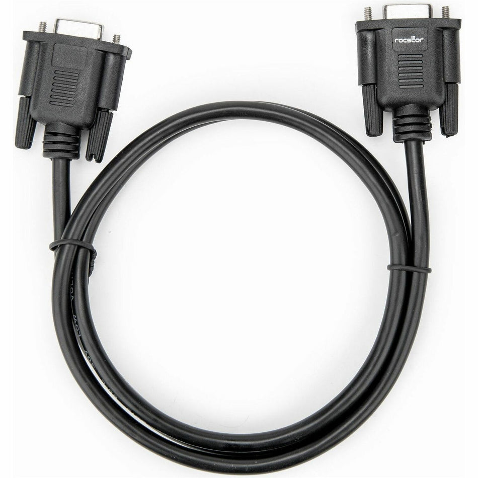 Rocstor 3.2ft Black DB9 RS232 Serial Null Modem Cable F/F - Y10C879-B1