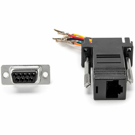 Rocstor DB9 to RJ45 Modular Serial Adapter - Black - Y10A342-B1