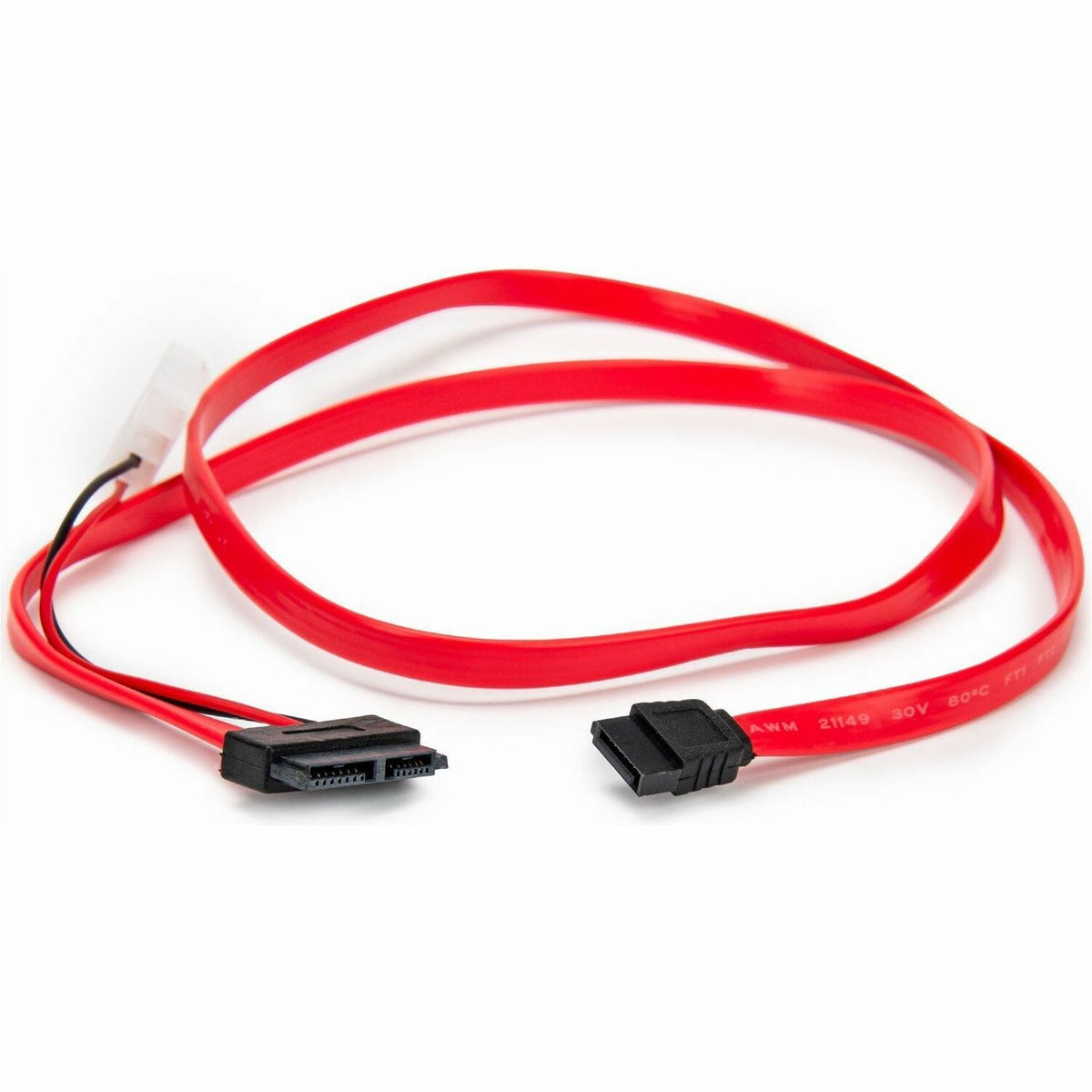 Rocstor 36in Slimline SATA to SATA w/ LP4 Adapter - Y10C869-RD