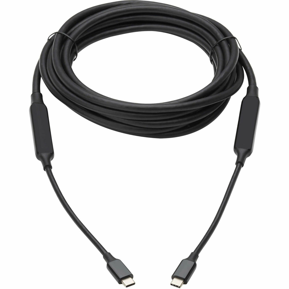Eaton Tripp Lite Series USB-C Full-Function Active Cable (M/M) with Repeater - USB 3.2 Gen 2 (10 Gbps), 8K 60 Hz, 60W PD Charging, 5 m (16.4 ft.), Black - U420-05M-G2