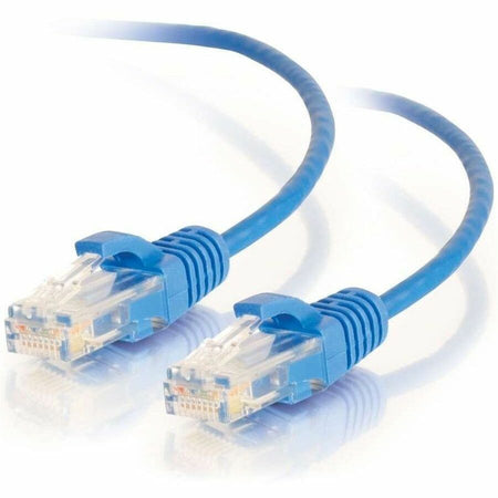 C2G 8in (0.2m) Cat6 Snagless Unshielded (UTP) Slim Ethernet Network Patch Cable Blue - C2G02212