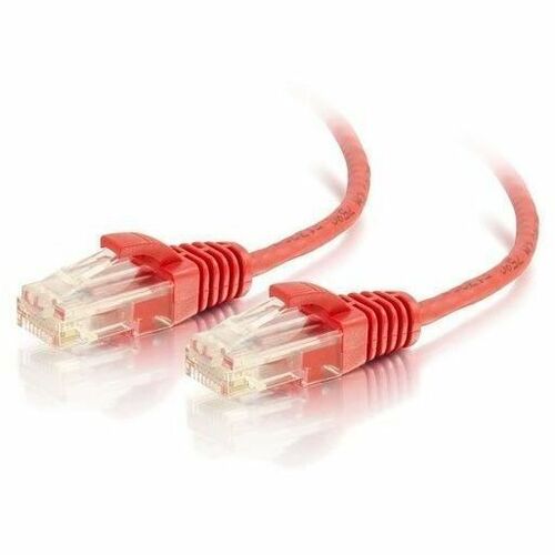 C2G 15ft (4.57m) Cat6 Snagless Unshielded (UTP) Slim Ethernet Network Patch Cable - Red - C2G02233